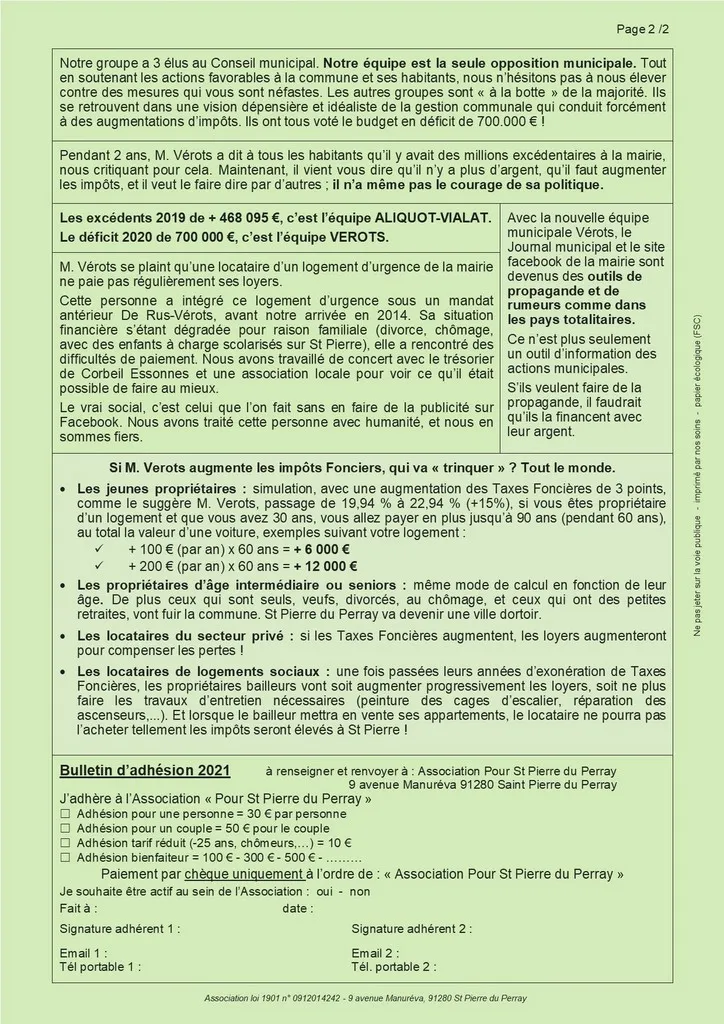 Bulletin 02 - les finances Mise au point (page 2) Bulletin 02 - les finances Mise au point (page 2)
