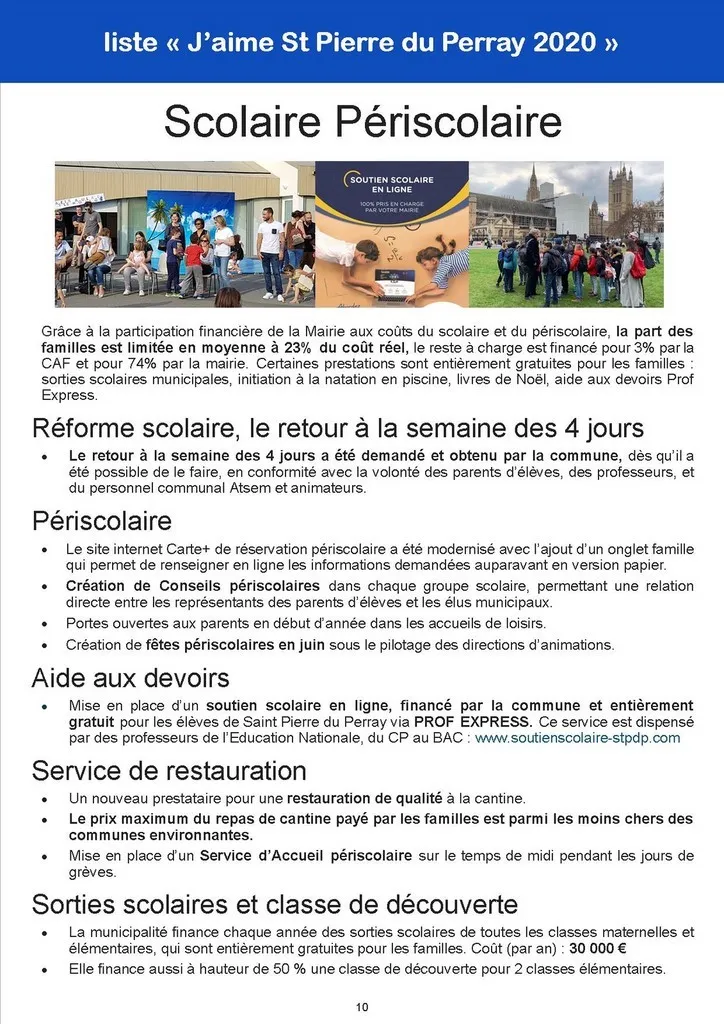 Scolaire périscolaire Bilan 2014-2020 - Scolaire périscolaire - St Pierre du Perray