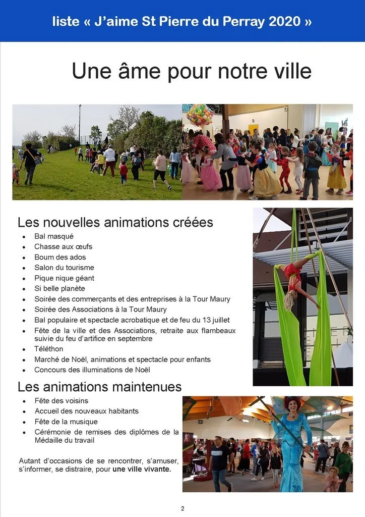 Une âme pour notre ville Catherine Aliquot-Vialat - Bilan 2014-2020 - une âme pour notre ville - St Pierre du Perray