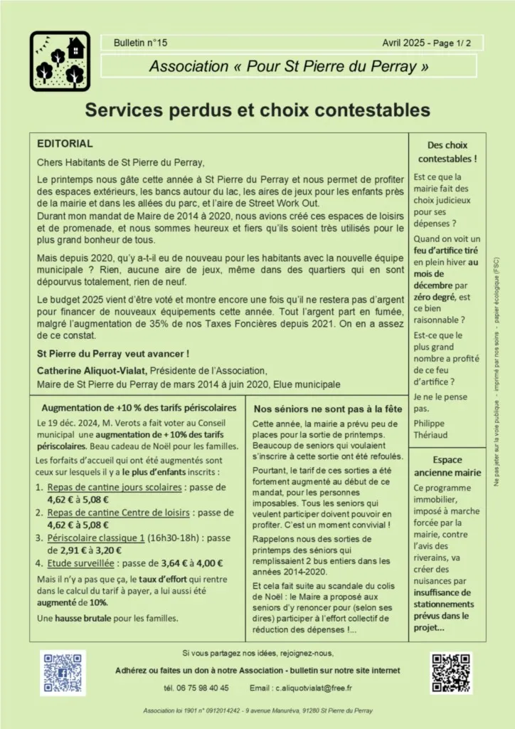 Bulletin 15 - Services perdus et choix contestables (page_1) Bulletin 15 - Services perdus et choix contestables (page 1) - Catherine Aliquot-Vialat Saint Pierre du Perray