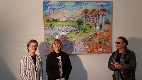 Tableau de Raluca Vulcan St Pierre du Perray, Catherine Aliquot-Vialat, Raluca Vucan, Gérard Cerles