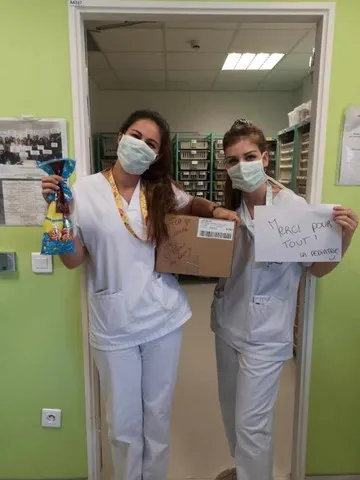 Merci du service pédiatrie de l'Hôpital Sud Francilien Covid-19, St Pierre du Perray, Hopital Sud Francilien, Chocolat